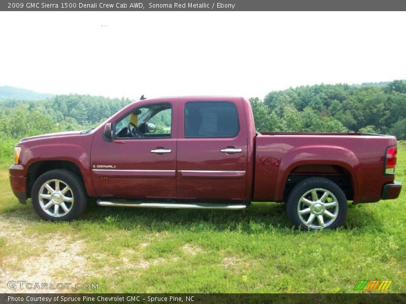 Sonoma Red Metallic / Ebony 2009 GMC Sierra 1500 Denali Crew Cab AWD