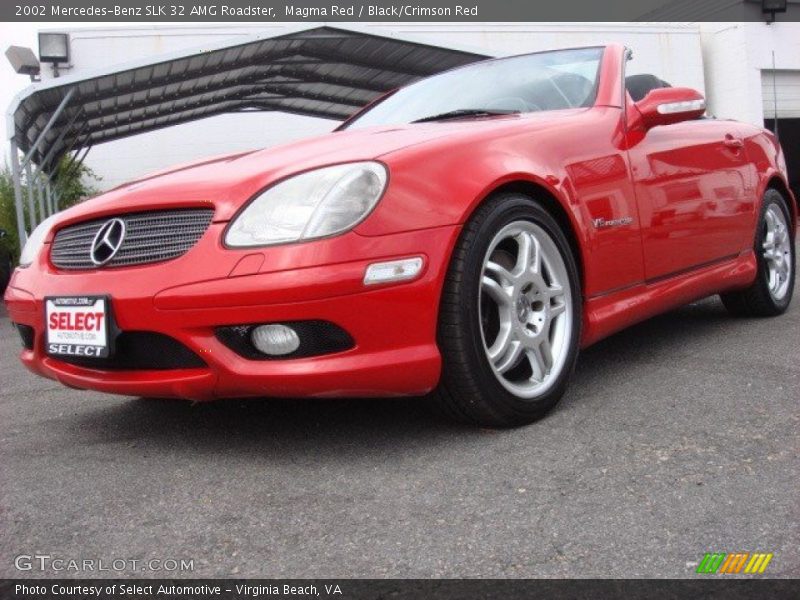 Magma Red / Black/Crimson Red 2002 Mercedes-Benz SLK 32 AMG Roadster