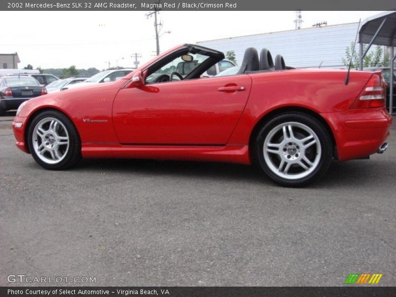 Magma Red / Black/Crimson Red 2002 Mercedes-Benz SLK 32 AMG Roadster