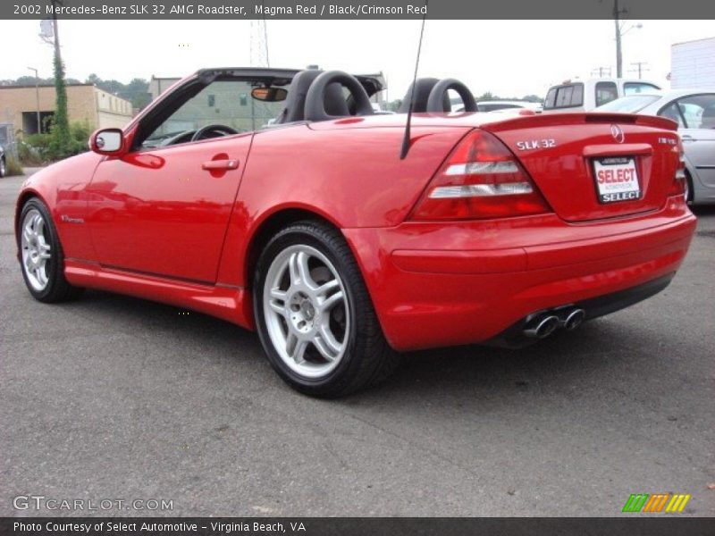 Magma Red / Black/Crimson Red 2002 Mercedes-Benz SLK 32 AMG Roadster