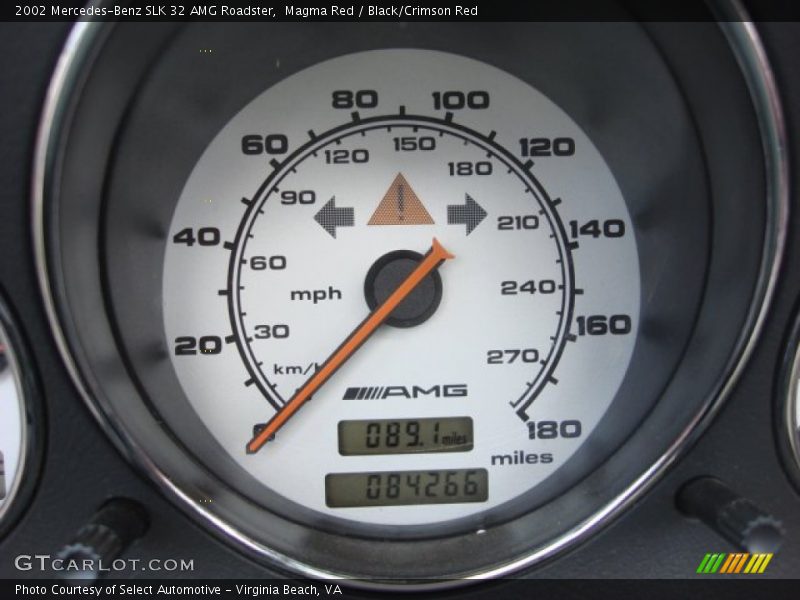 Magma Red / Black/Crimson Red 2002 Mercedes-Benz SLK 32 AMG Roadster