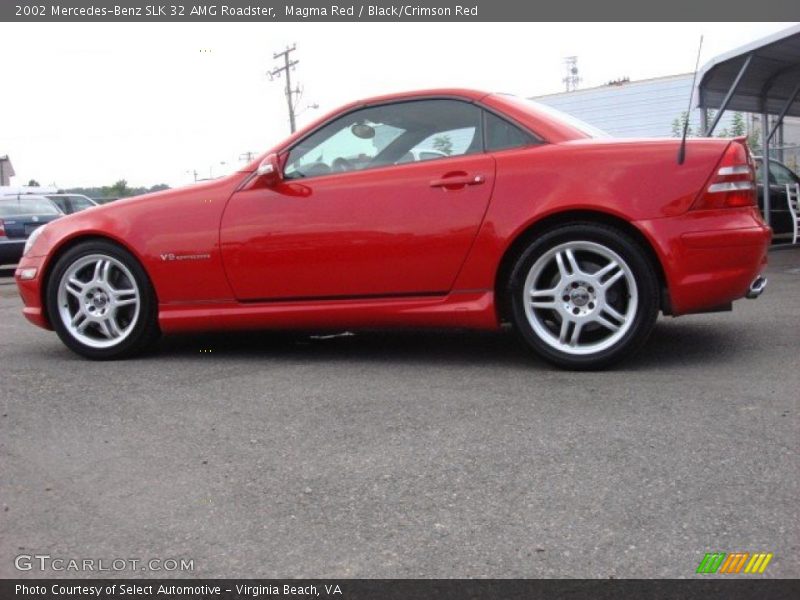 Magma Red / Black/Crimson Red 2002 Mercedes-Benz SLK 32 AMG Roadster