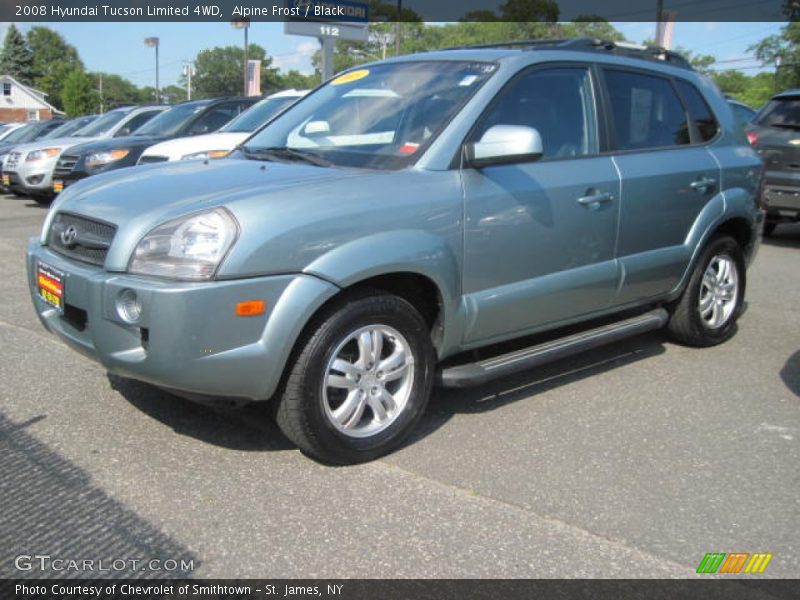 Alpine Frost / Black 2008 Hyundai Tucson Limited 4WD