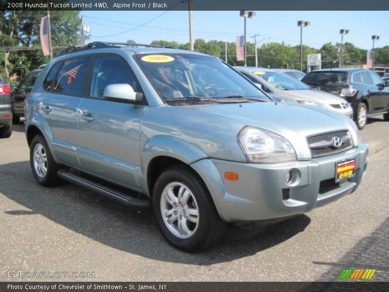 Alpine Frost / Black 2008 Hyundai Tucson Limited 4WD