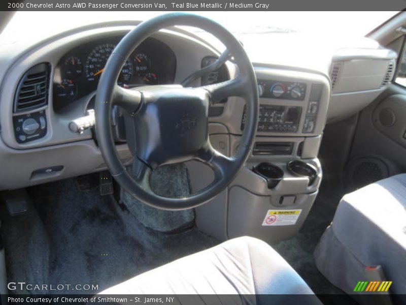 Teal Blue Metallic / Medium Gray 2000 Chevrolet Astro AWD Passenger Conversion Van