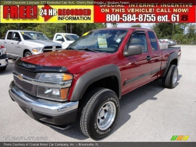 Cherry Red Metallic / Medium Pewter 2006 Chevrolet Colorado Z71 Extended Cab 4x4