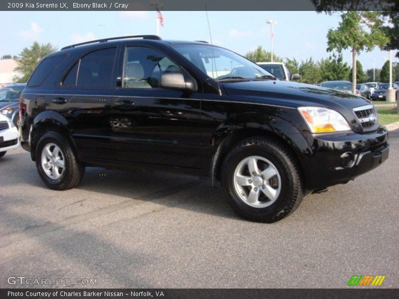 Ebony Black / Gray 2009 Kia Sorento LX