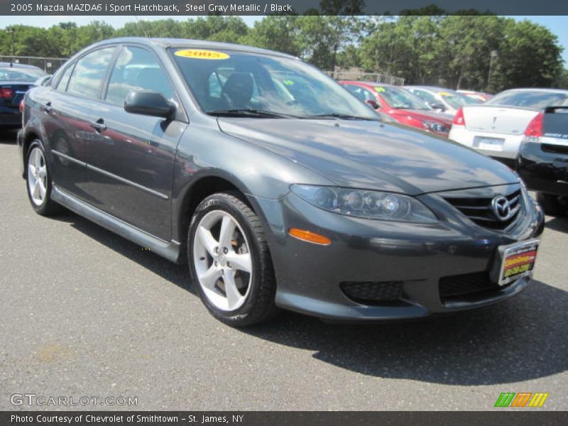 Steel Gray Metallic / Black 2005 Mazda MAZDA6 i Sport Hatchback