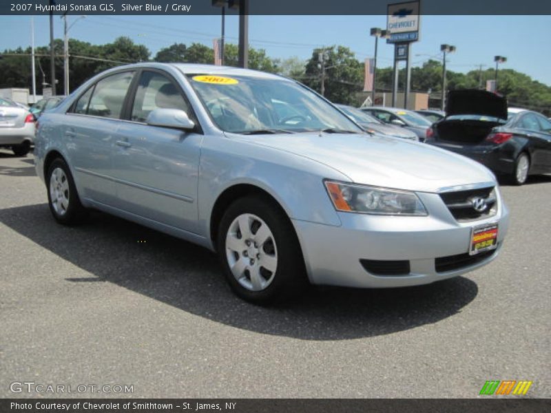 Silver Blue / Gray 2007 Hyundai Sonata GLS
