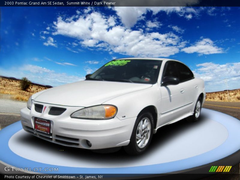 Summit White / Dark Pewter 2003 Pontiac Grand Am SE Sedan