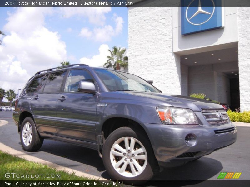 Bluestone Metallic / Ash Gray 2007 Toyota Highlander Hybrid Limited