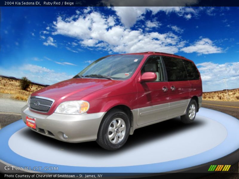 Ruby Red / Beige 2004 Kia Sedona EX