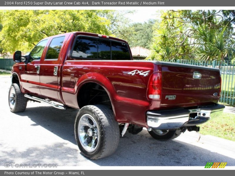 Dark Toreador Red Metallic / Medium Flint 2004 Ford F250 Super Duty Lariat Crew Cab 4x4