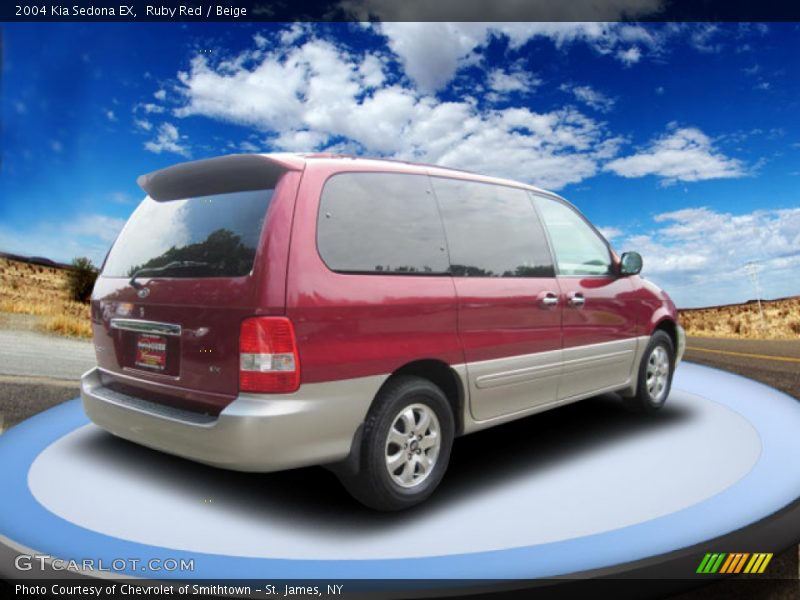 Ruby Red / Beige 2004 Kia Sedona EX