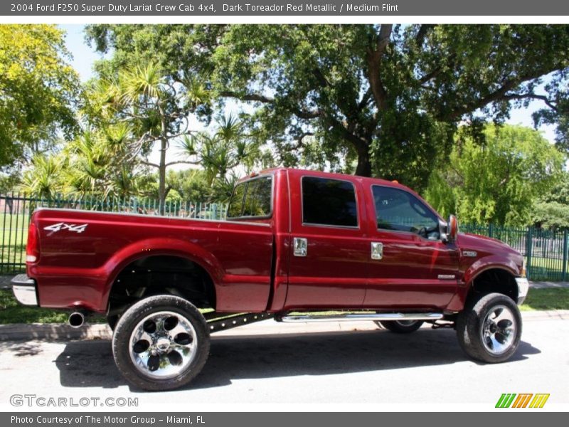 Dark Toreador Red Metallic / Medium Flint 2004 Ford F250 Super Duty Lariat Crew Cab 4x4