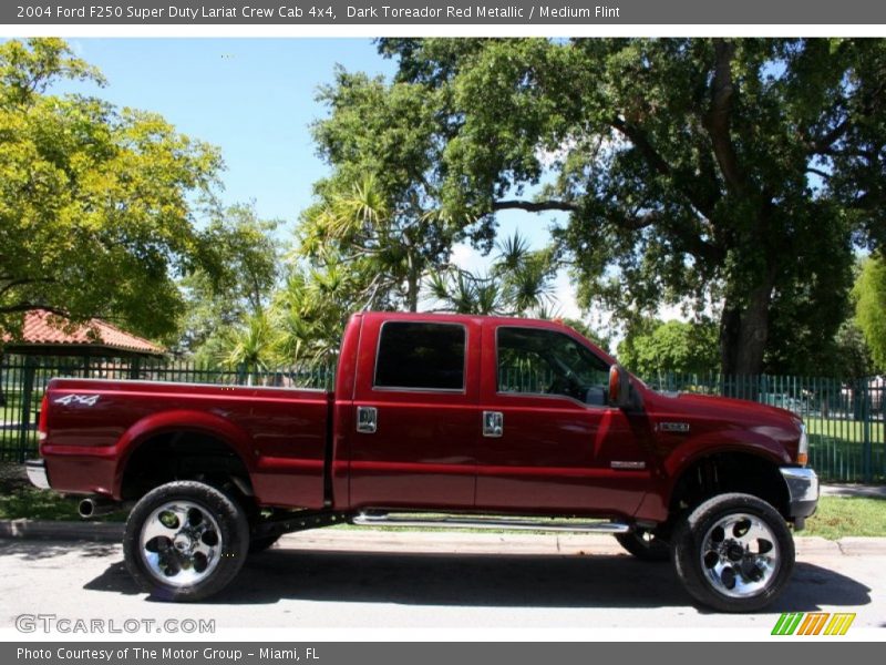 Dark Toreador Red Metallic / Medium Flint 2004 Ford F250 Super Duty Lariat Crew Cab 4x4