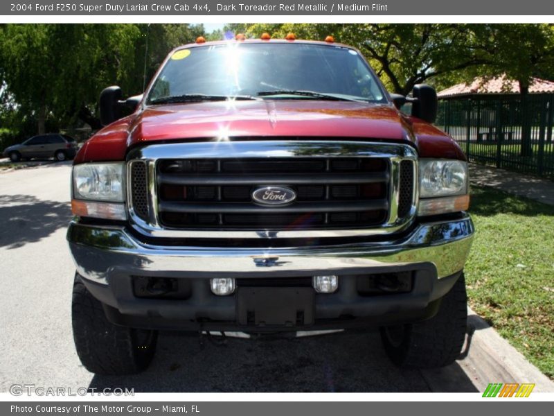 Dark Toreador Red Metallic / Medium Flint 2004 Ford F250 Super Duty Lariat Crew Cab 4x4
