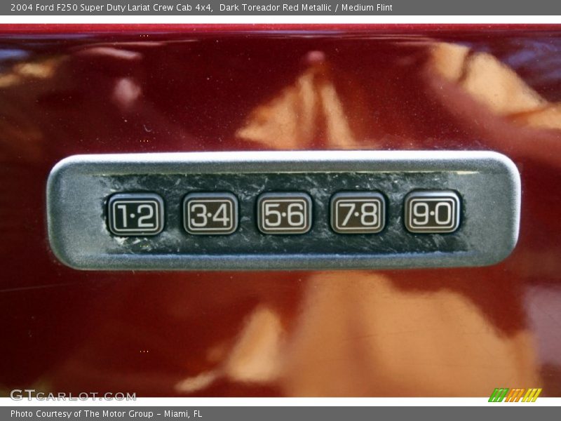 Dark Toreador Red Metallic / Medium Flint 2004 Ford F250 Super Duty Lariat Crew Cab 4x4