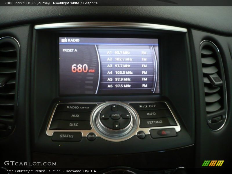 Moonlight White / Graphite 2008 Infiniti EX 35 Journey