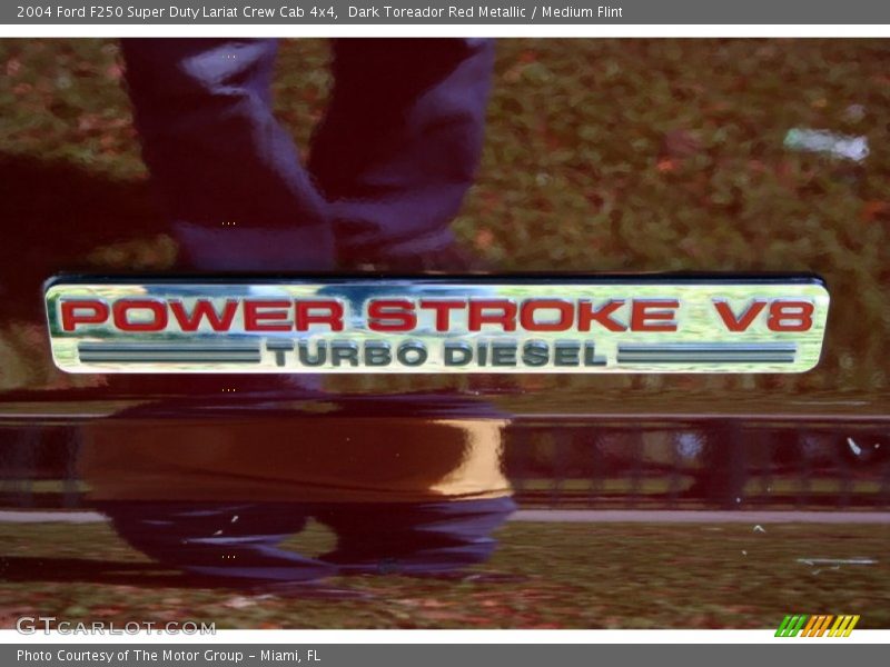 Dark Toreador Red Metallic / Medium Flint 2004 Ford F250 Super Duty Lariat Crew Cab 4x4
