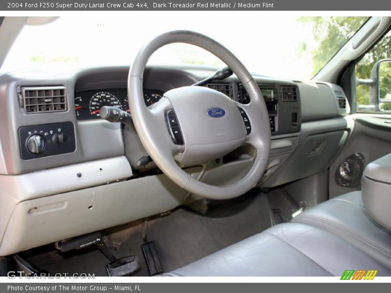 Dark Toreador Red Metallic / Medium Flint 2004 Ford F250 Super Duty Lariat Crew Cab 4x4