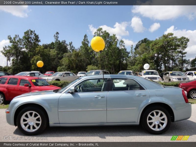 Clearwater Blue Pearl / Dark Khaki/Light Graystone 2008 Chrysler 300 Limited