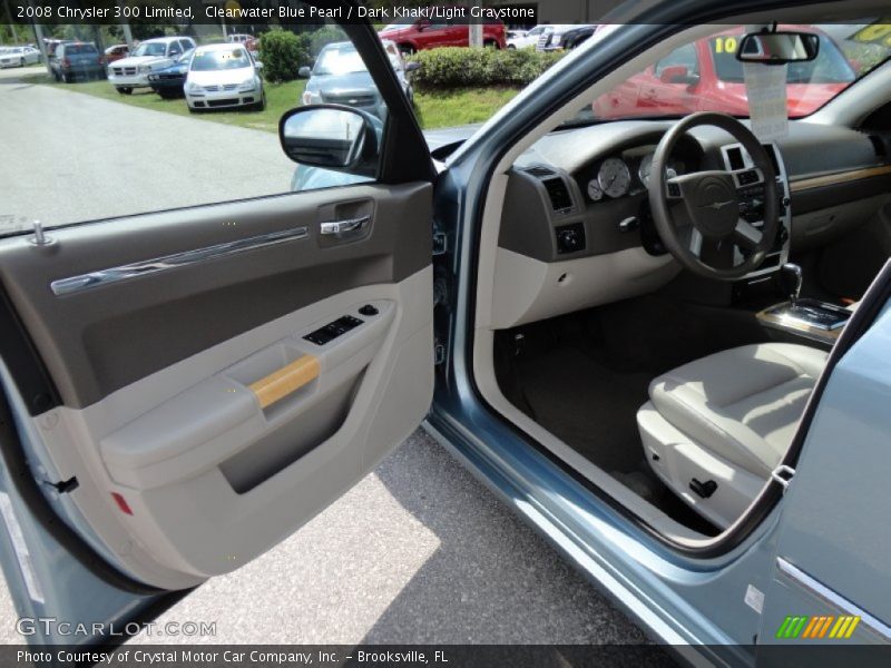 Clearwater Blue Pearl / Dark Khaki/Light Graystone 2008 Chrysler 300 Limited