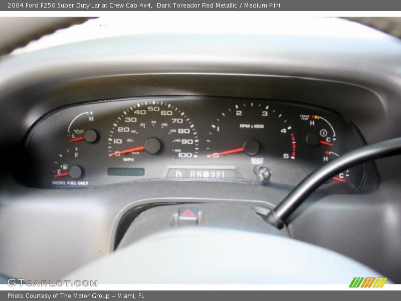 Dark Toreador Red Metallic / Medium Flint 2004 Ford F250 Super Duty Lariat Crew Cab 4x4