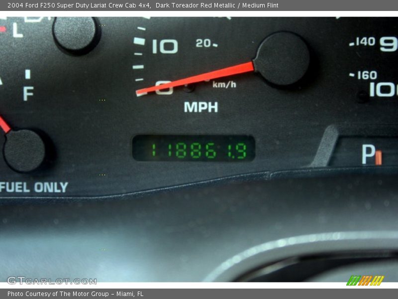 Dark Toreador Red Metallic / Medium Flint 2004 Ford F250 Super Duty Lariat Crew Cab 4x4