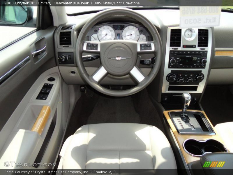 Clearwater Blue Pearl / Dark Khaki/Light Graystone 2008 Chrysler 300 Limited