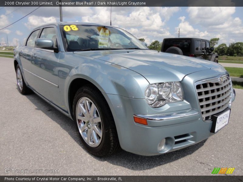 Clearwater Blue Pearl / Dark Khaki/Light Graystone 2008 Chrysler 300 Limited