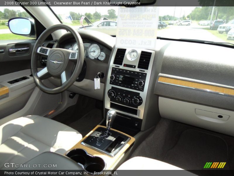 Clearwater Blue Pearl / Dark Khaki/Light Graystone 2008 Chrysler 300 Limited