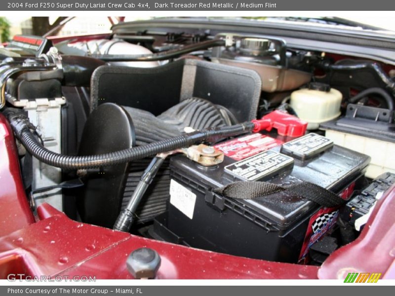 Dark Toreador Red Metallic / Medium Flint 2004 Ford F250 Super Duty Lariat Crew Cab 4x4
