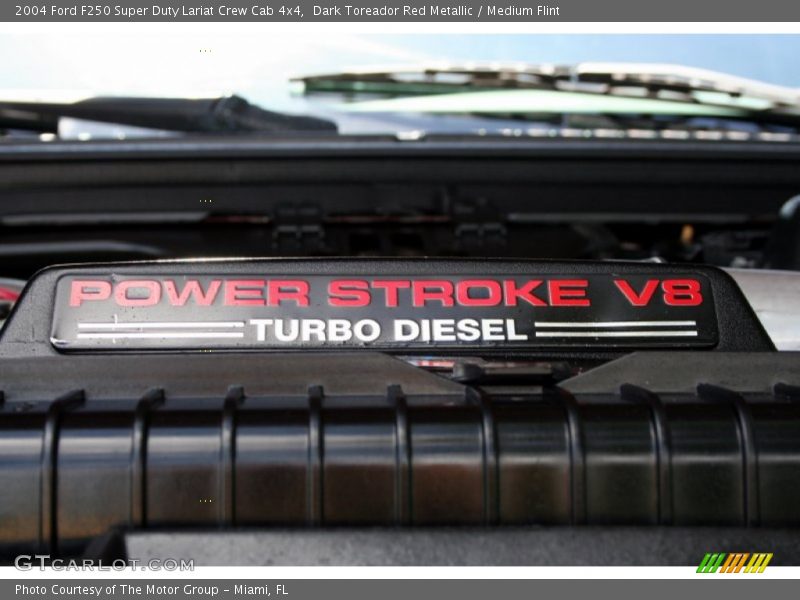 Dark Toreador Red Metallic / Medium Flint 2004 Ford F250 Super Duty Lariat Crew Cab 4x4