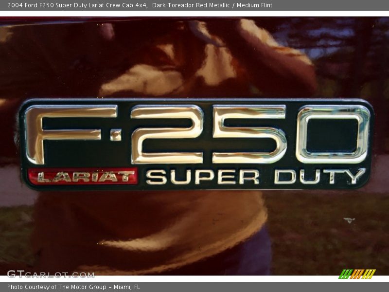 Dark Toreador Red Metallic / Medium Flint 2004 Ford F250 Super Duty Lariat Crew Cab 4x4