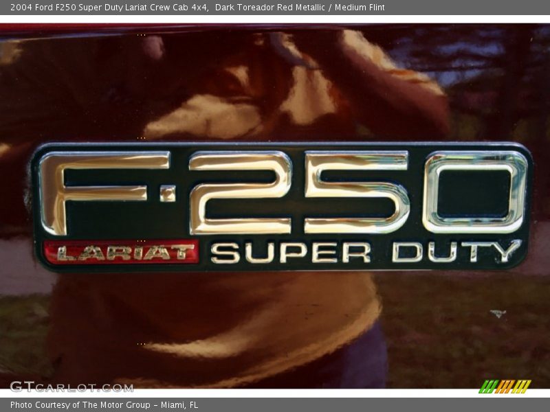 Dark Toreador Red Metallic / Medium Flint 2004 Ford F250 Super Duty Lariat Crew Cab 4x4