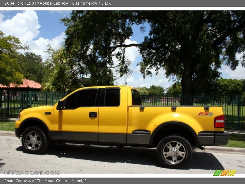 Blazing Yellow / Black 2004 Ford F150 FX4 SuperCab 4x4