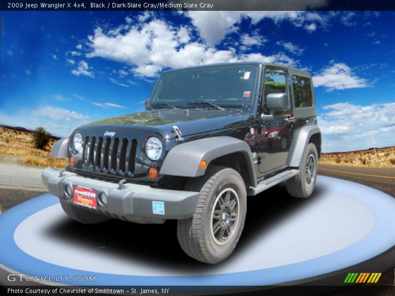 Black / Dark Slate Gray/Medium Slate Gray 2009 Jeep Wrangler X 4x4