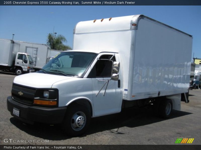 Summit White / Medium Dark Pewter 2005 Chevrolet Express 3500 Cutaway Moving Van
