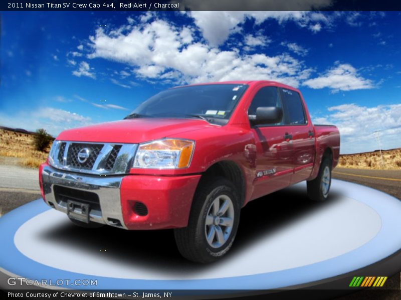 Red Alert / Charcoal 2011 Nissan Titan SV Crew Cab 4x4