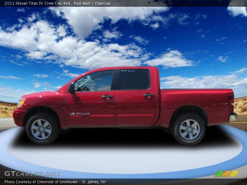 Red Alert / Charcoal 2011 Nissan Titan SV Crew Cab 4x4