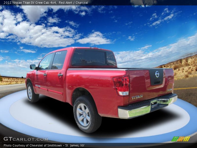 Red Alert / Charcoal 2011 Nissan Titan SV Crew Cab 4x4