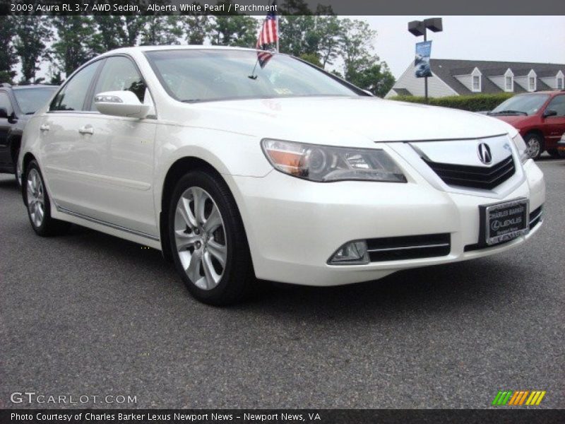 Alberta White Pearl / Parchment 2009 Acura RL 3.7 AWD Sedan