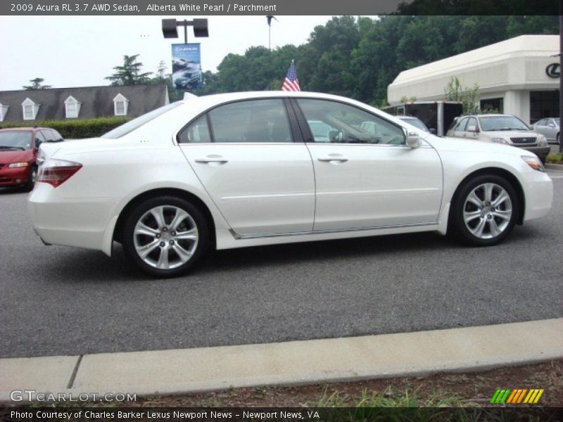 Alberta White Pearl / Parchment 2009 Acura RL 3.7 AWD Sedan