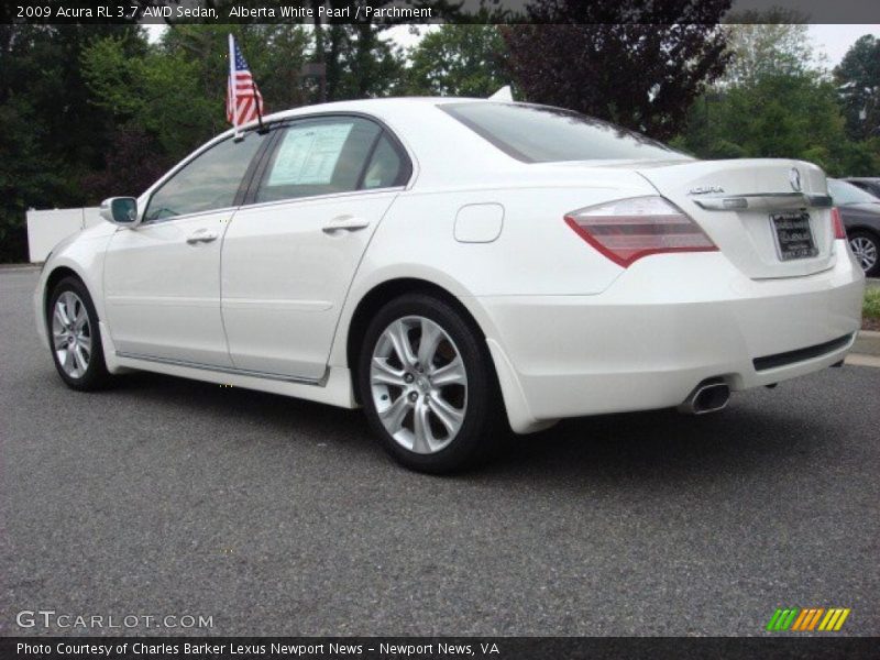 Alberta White Pearl / Parchment 2009 Acura RL 3.7 AWD Sedan