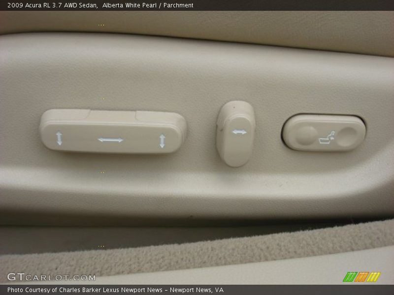 Controls of 2009 RL 3.7 AWD Sedan