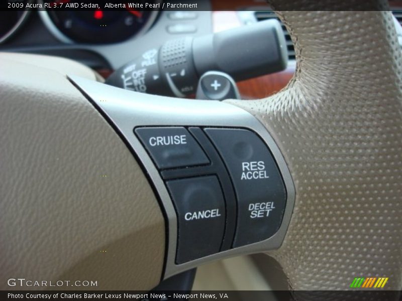 Controls of 2009 RL 3.7 AWD Sedan