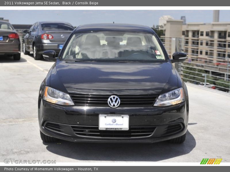 Black / Cornsilk Beige 2011 Volkswagen Jetta SE Sedan