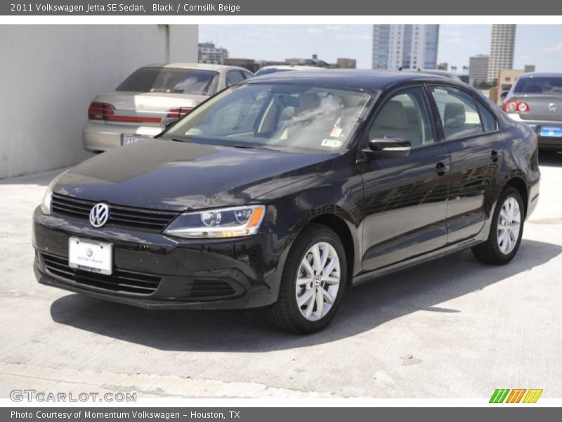 Black / Cornsilk Beige 2011 Volkswagen Jetta SE Sedan
