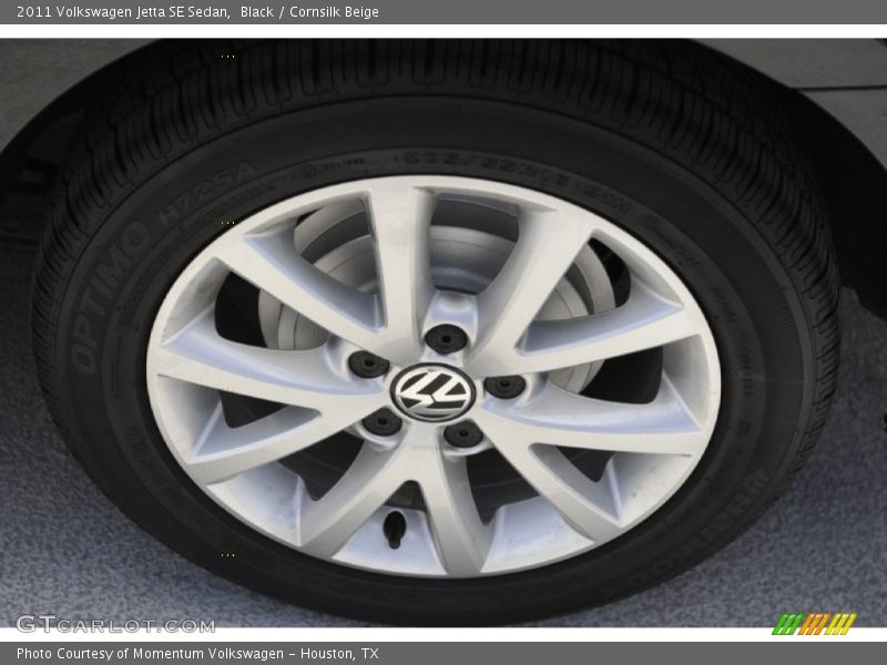 Black / Cornsilk Beige 2011 Volkswagen Jetta SE Sedan